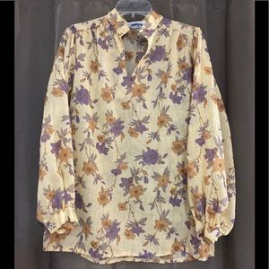 Vintage Mr. Star Floral Blouse Size 14